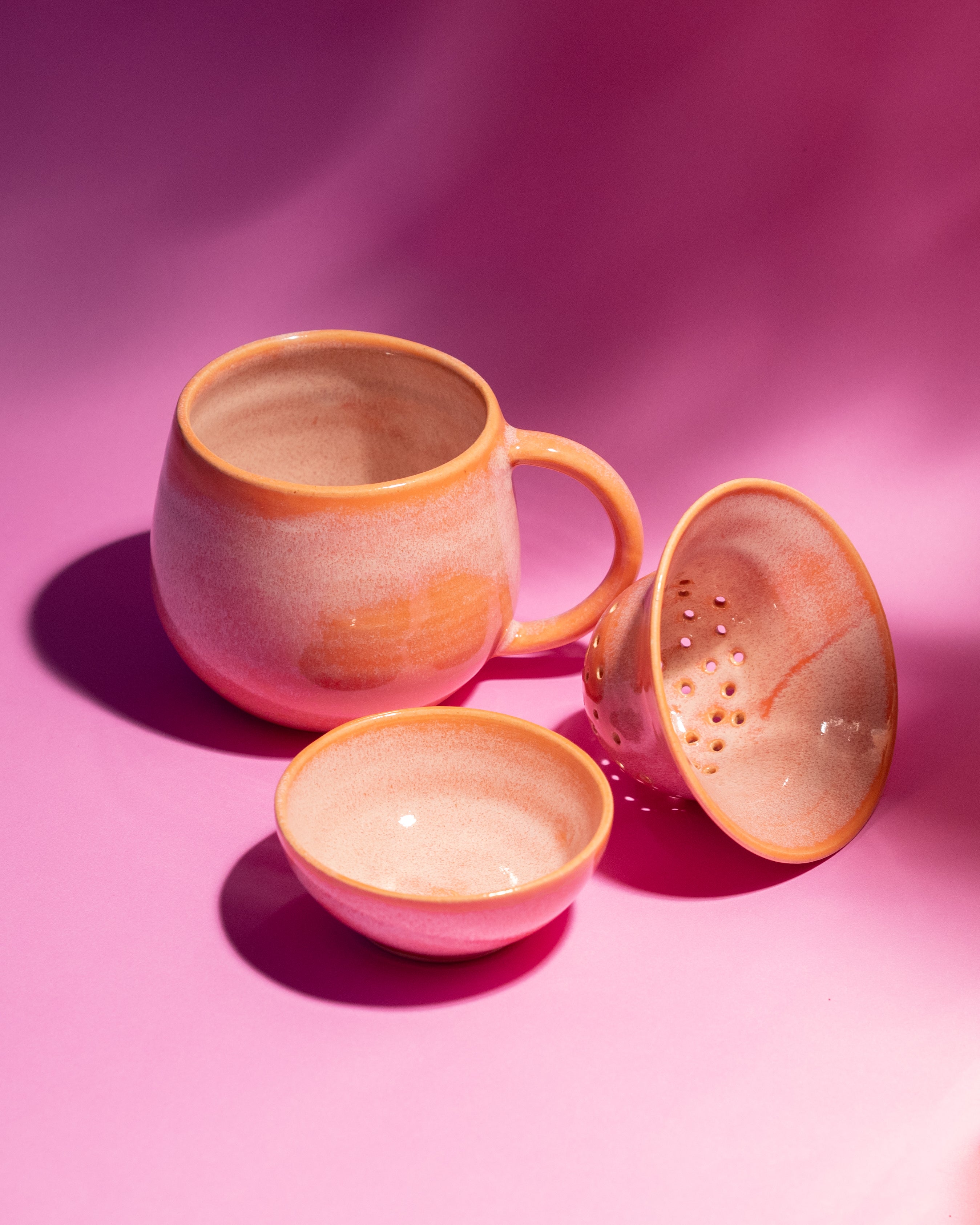 Lot Mug-infuseur-coupelle